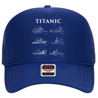 Titanic, Titanic Sinking, Titanic History, Titanic High Crown Mesh Back Trucker Hat