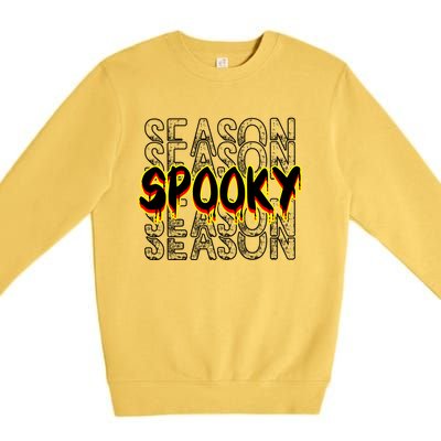 Tis The Season To Be Creepy Retro Halloween Spooky Season Gift Premium Crewneck Sweatshirt