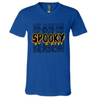 Tis The Season To Be Creepy Retro Halloween Spooky Season Gift V-Neck T-Shirt