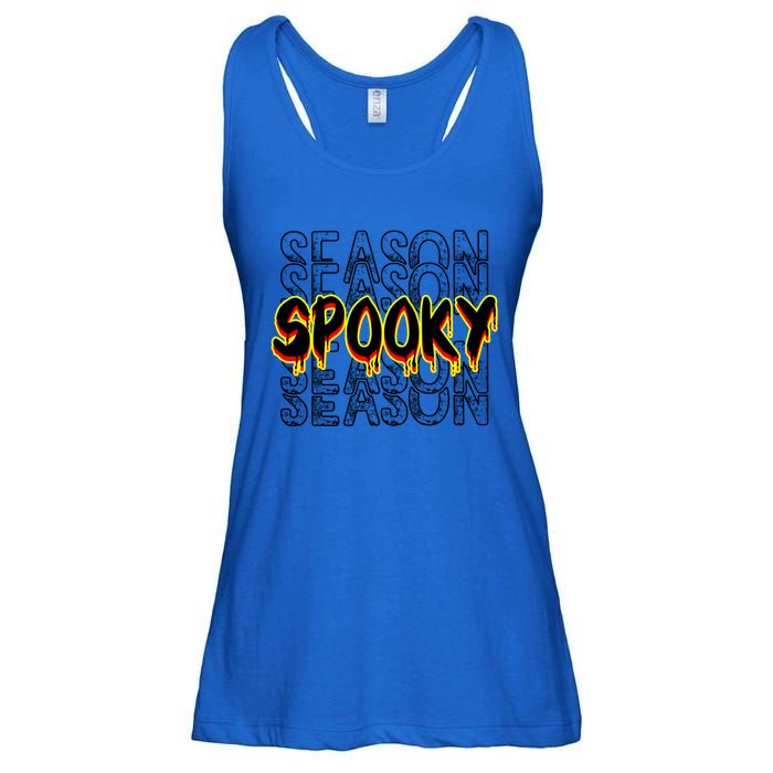 Tis The Season To Be Creepy Retro Halloween Spooky Season Gift Ladies Essential Flowy Tank