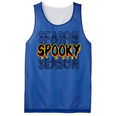 Tis The Season To Be Creepy Retro Halloween Spooky Season Gift Mesh Reversible Basketball Jersey Tank