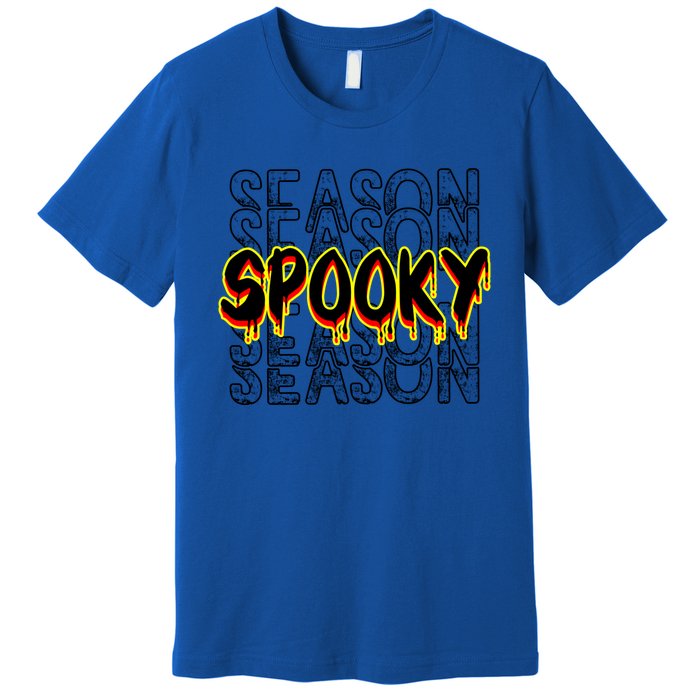 Tis The Season To Be Creepy Retro Halloween Spooky Season Gift Premium T-Shirt