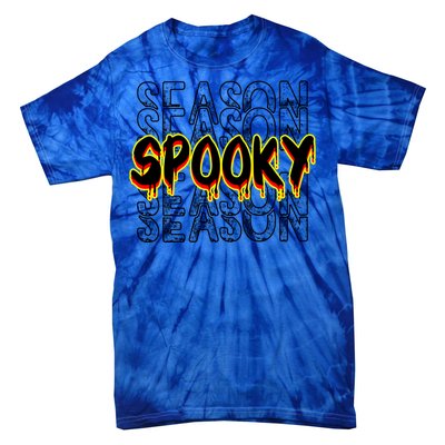 Tis The Season To Be Creepy Retro Halloween Spooky Season Gift Tie-Dye T-Shirt