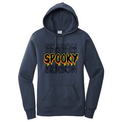 Tis The Season To Be Creepy Retro Halloween Spooky Season Gift Women's Pullover Hoodie