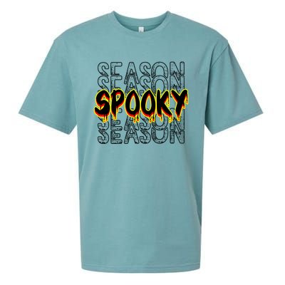 Tis The Season To Be Creepy Retro Halloween Spooky Season Gift Sueded Cloud Jersey T-Shirt