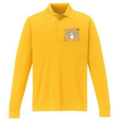 Thick Thighs Spooky Performance Long Sleeve Polo