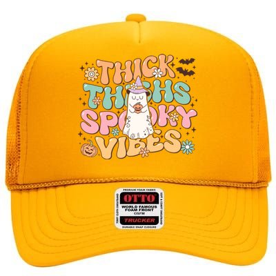 Thick Thighs Spooky High Crown Mesh Back Trucker Hat