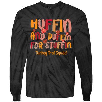 Turkey Trot Squad Thanksgiving Tie-Dye Long Sleeve Shirt