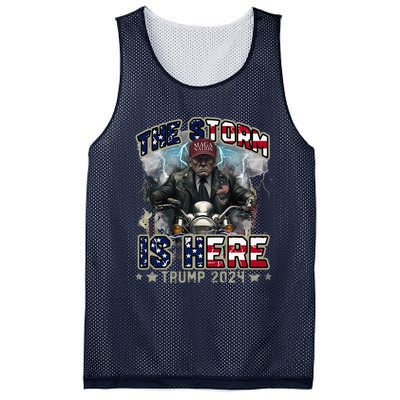 The Trump Storm Is Here Donald Trump 2024 Mesh Reversible Basketball Jersey Tank