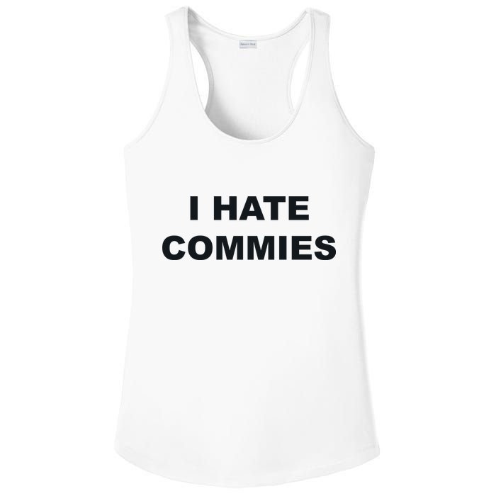 Top That Says Hate Commies Anti Commie Communism Sucks Ladies PosiCharge Competitor Racerback Tank