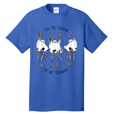 Tis The Season To Be Spooky Skeleton Dancing Halloween Fall Cool Gift Tall T-Shirt