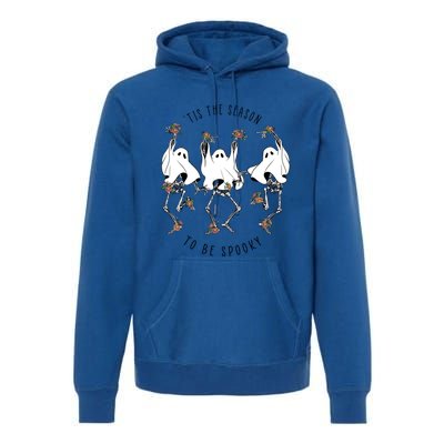 Tis The Season To Be Spooky Skeleton Dancing Halloween Fall Cool Gift Premium Hoodie