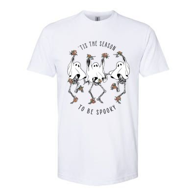 Tis The Season To Be Spooky Skeleton Dancing Halloween Fall Cool Gift Softstyle CVC T-Shirt