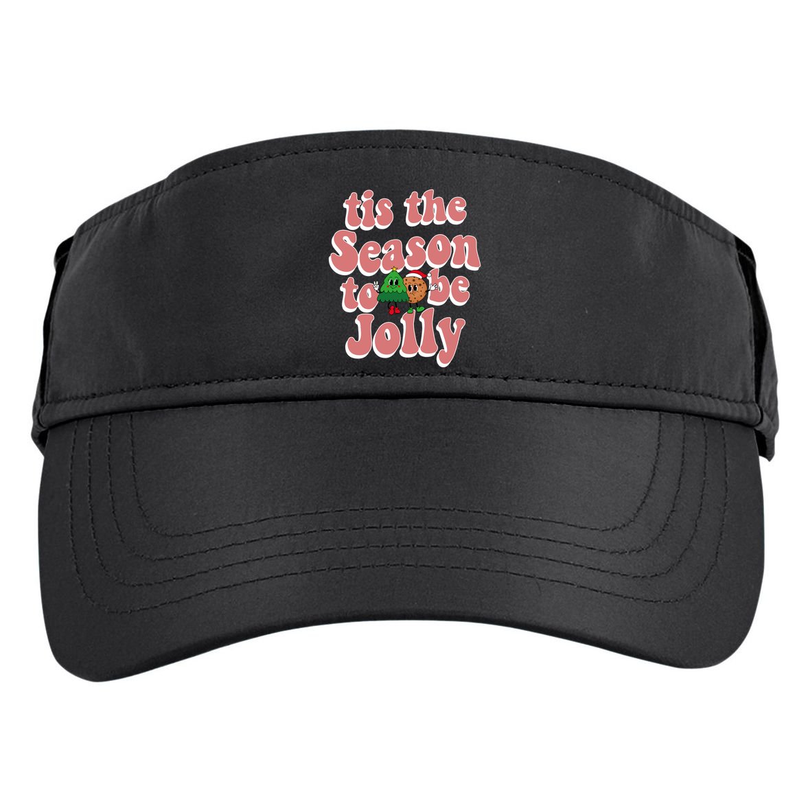 Tis The Season To Be Jolly Cookie Tree Christmas Retro Adult Drive Performance Visor