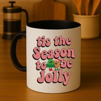 Tis The Season To Be Jolly Cookie Tree Christmas Retro Mug