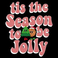 Tis The Season To Be Jolly Cookie Tree Christmas Retro 16 in Basic Backpack