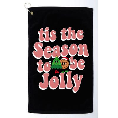 Tis The Season To Be Jolly Cookie Tree Christmas Retro Golf Towel