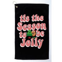 Tis The Season To Be Jolly Cookie Tree Christmas Retro Golf Towel