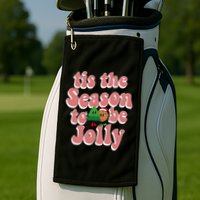 Tis The Season To Be Jolly Cookie Tree Christmas Retro Golf Towel
