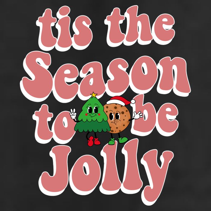Tis The Season To Be Jolly Cookie Tree Christmas Retro Golf Towel