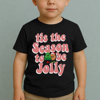 Tis The Season To Be Jolly Cookie Tree Christmas Retro Toddler T-Shirt