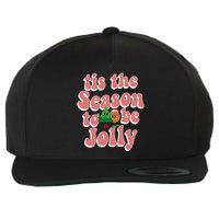 Tis The Season To Be Jolly Cookie Tree Christmas Retro Wool Snapback Cap