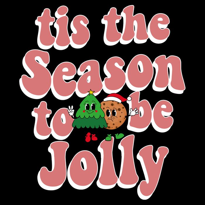 Tis The Season To Be Jolly Cookie Tree Christmas Retro Wool Snapback Cap