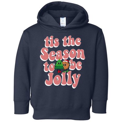 Tis The Season To Be Jolly Cookie Tree Christmas Retro Toddler Hoodie