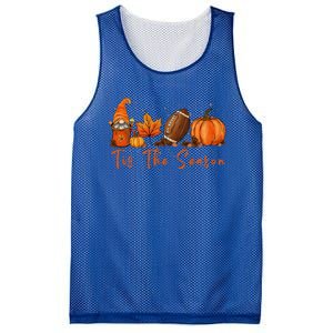 Tis The Season Pumpkin Leaf Latte Fall Thanksgiving Football Gift Mesh Reversible Basketball Jersey Tank