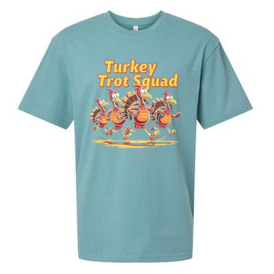 Turkey Trot Squad Running Thanksgiving Teams Fun Run Meaningful Gift Sueded Cloud Jersey T-Shirt