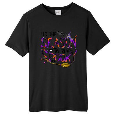 Tis The Season To Be Spooky Vibes Halloween Tie Dye Witch Gift Tall Fusion ChromaSoft Performance T-Shirt