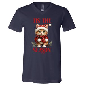 Tis The Season Cat V-Neck T-Shirt