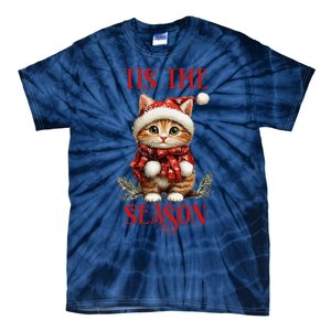 Tis The Season Cat Tie-Dye T-Shirt