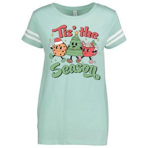 Tis The Season Christmas Holiday Festive Enza Ladies Jersey Football T-Shirt