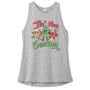 Tis The Season Christmas Holiday Festive Ladies PosiCharge Tri-Blend Wicking Tank