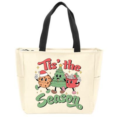 Tis The Season Christmas Holiday Festive Zip Tote Bag