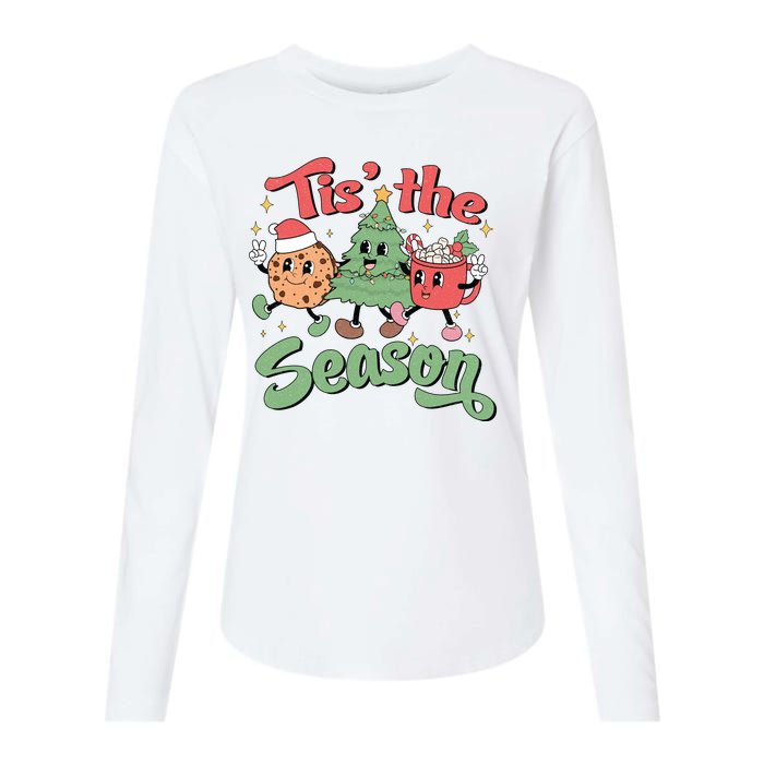 Tis The Season Christmas Holiday Festive Womens Cotton Relaxed Long Sleeve T-Shirt