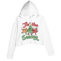 Tis The Season Christmas Holiday Festive Crop Fleece Hoodie