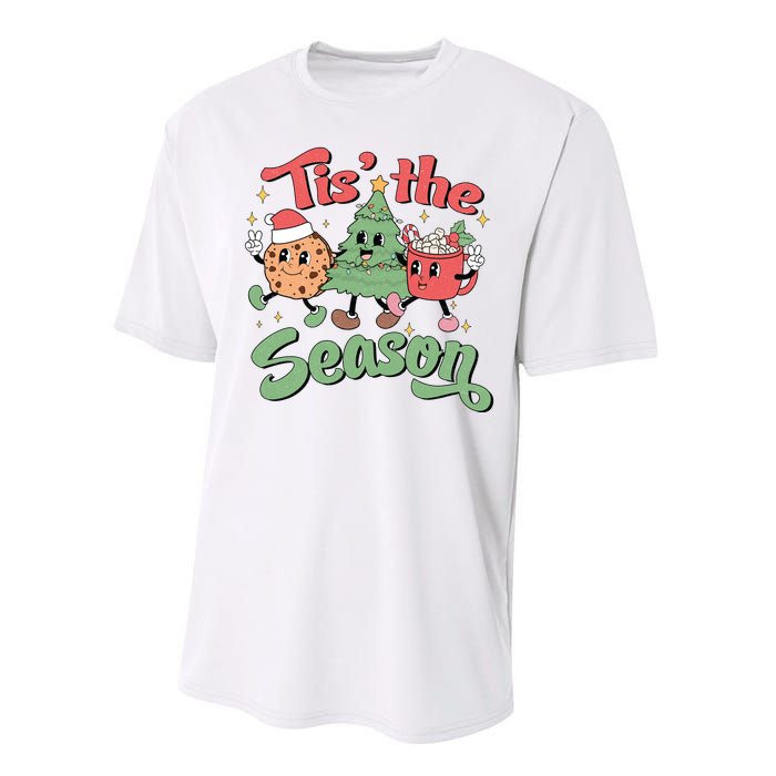 Tis The Season Christmas Holiday Festive Performance Sprint T-Shirt