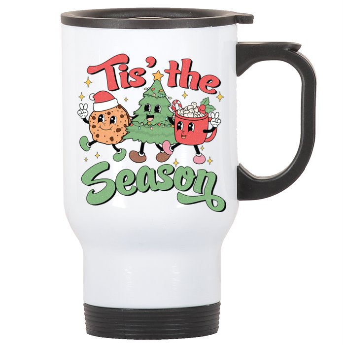 Tis The Season Christmas Holiday Festive Stainless Steel Travel Mug