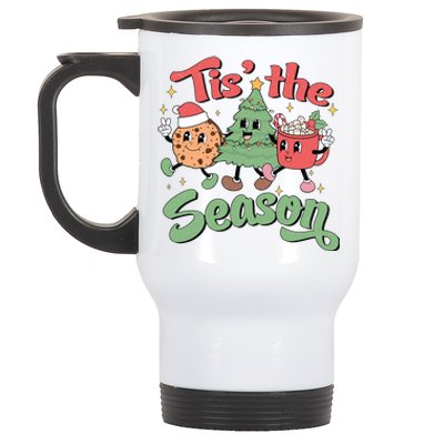 Tis The Season Christmas Holiday Festive Stainless Steel Travel Mug