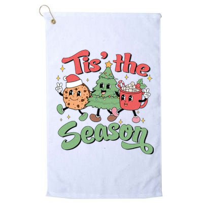 Tis The Season Christmas Holiday Festive Platinum Collection Golf Towel