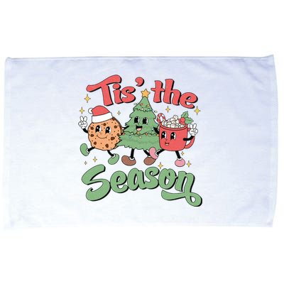 Tis The Season Christmas Holiday Festive Microfiber Hand Towel