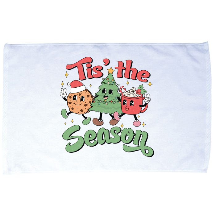 Tis The Season Christmas Holiday Festive Microfiber Hand Towel