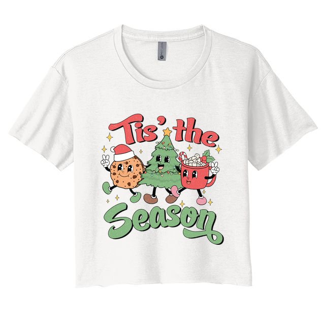 Tis The Season Christmas Holiday Festive Crop Top