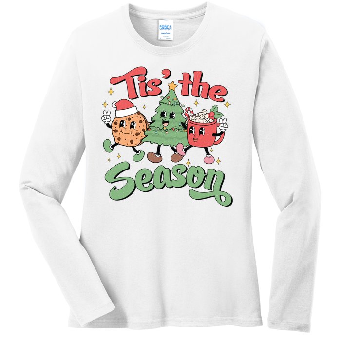 Tis The Season Christmas Holiday Festive Ladies Long Sleeve Shirt