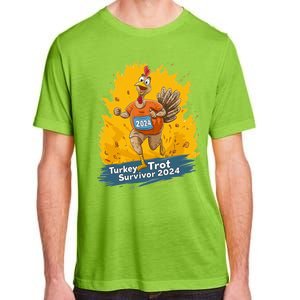 Turkey Trot Survivor 2024 Funny Thanksgiving Jog Run Race Funny Gift Adult ChromaSoft Performance T-Shirt