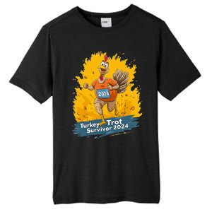 Turkey Trot Survivor 2024 Funny Thanksgiving Jog Run Race Funny Gift Tall Fusion ChromaSoft Performance T-Shirt