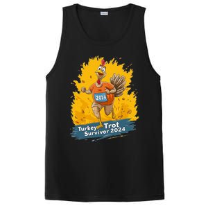 Turkey Trot Survivor 2024 Funny Thanksgiving Jog Run Race Funny Gift PosiCharge Competitor Tank