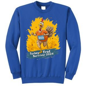 Turkey Trot Survivor 2024 Funny Thanksgiving Jog Run Race Funny Gift Sweatshirt